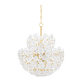 13-Light Floral Glass Gold Chandelier / Default Title