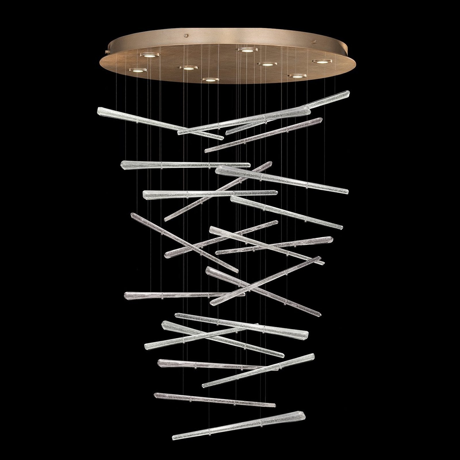 23-Spire Crystal LED Round Pendant Light