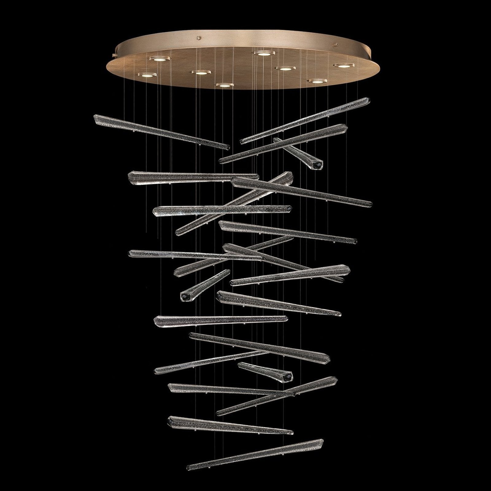 23-Spire Crystal LED Round Pendant Light