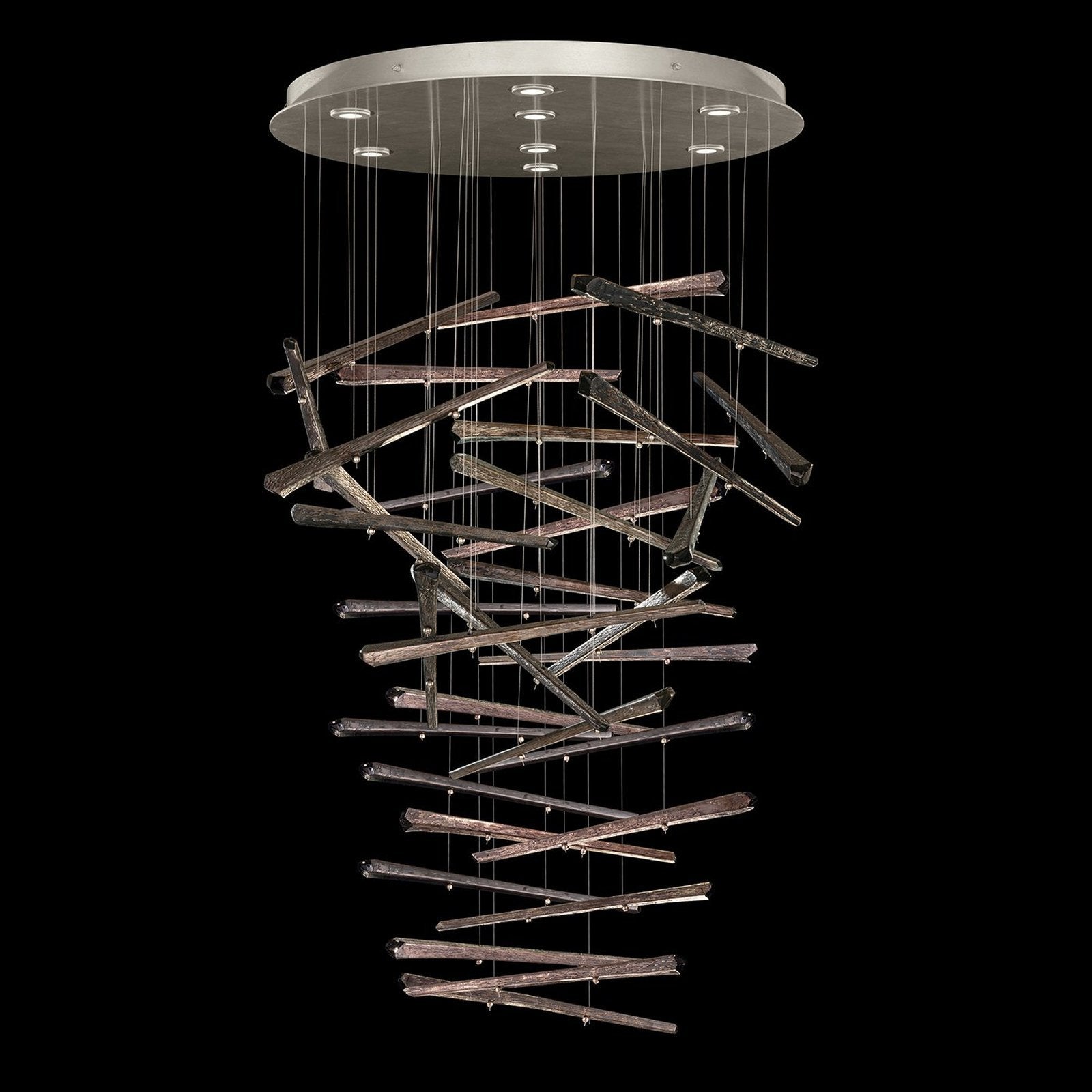23-Spire Crystal LED Round Pendant Light