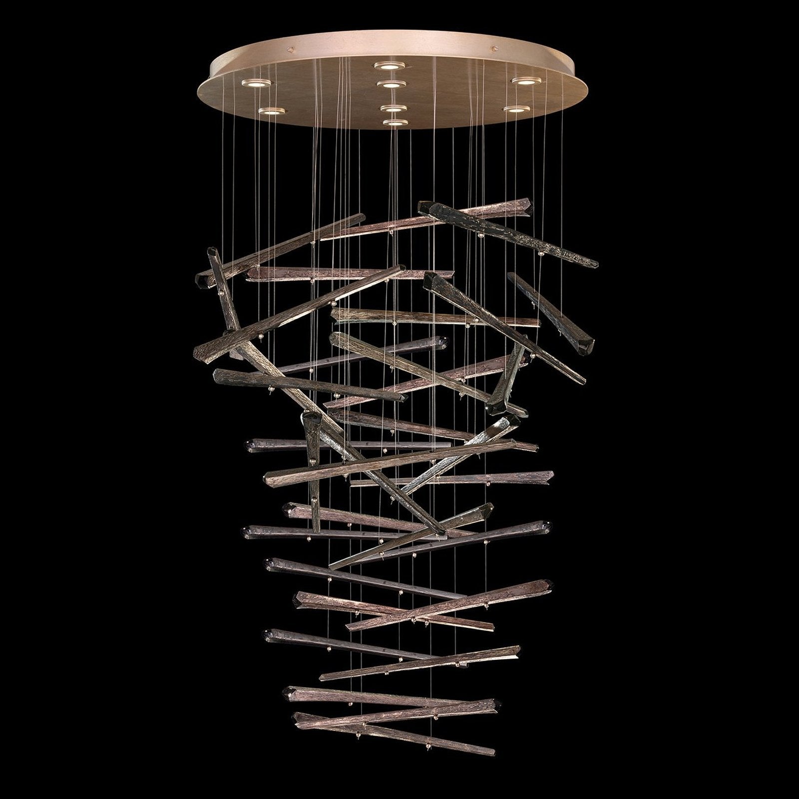 23-Spire Crystal LED Round Pendant Light