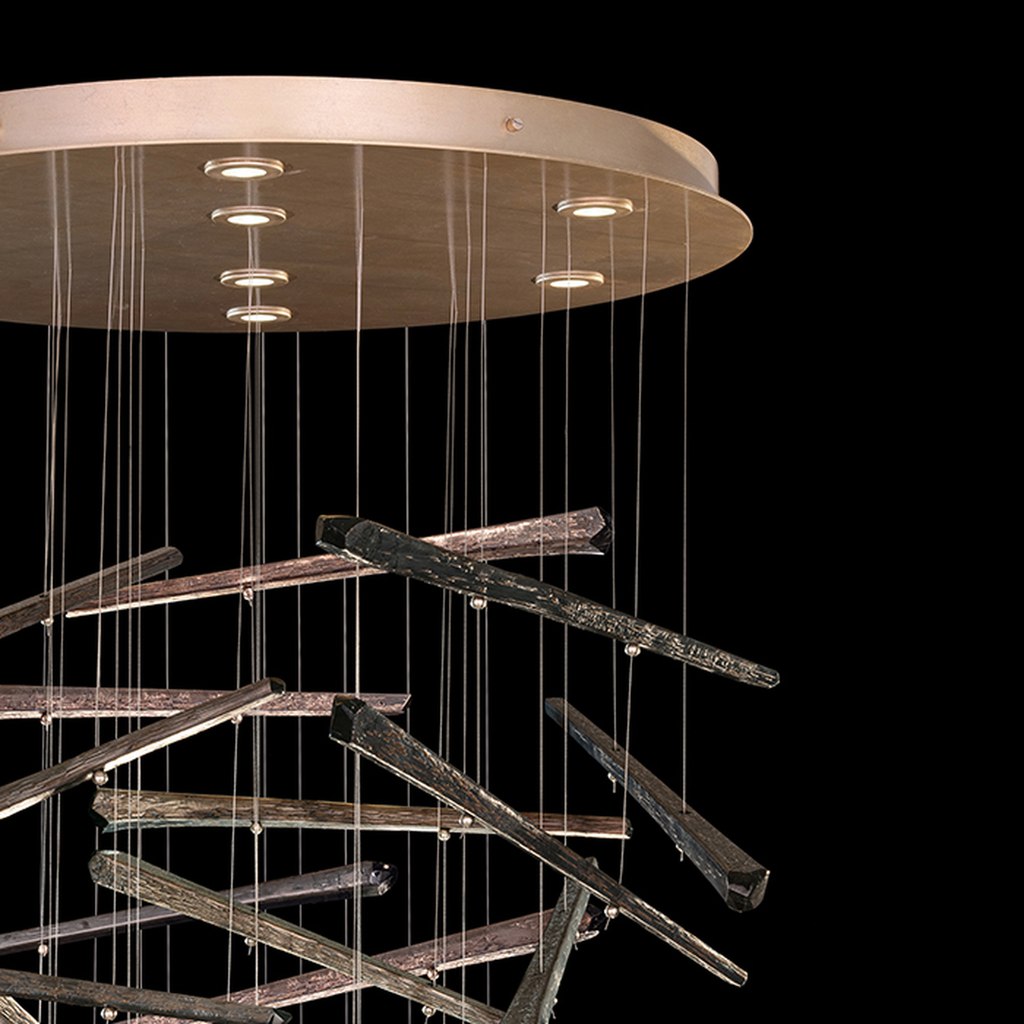 23-Spire Crystal LED Round Pendant Light