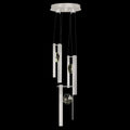 3-Drop Jewel Crystal LED Pendant Light / Brushed Silver