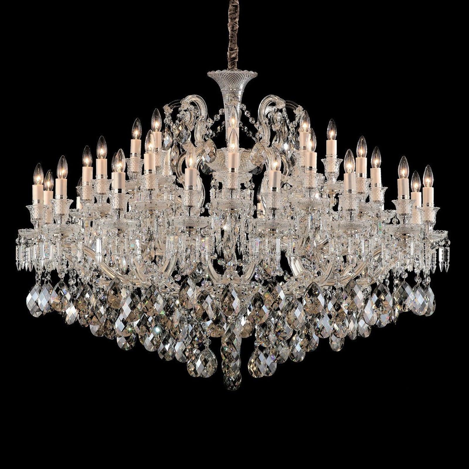 37-Light Clear Glass Crystal Chandelier / Default Title