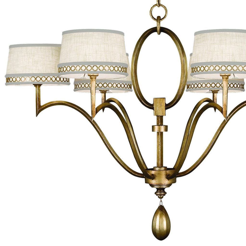 39-Inch Gold or Silver Shade Chandelier