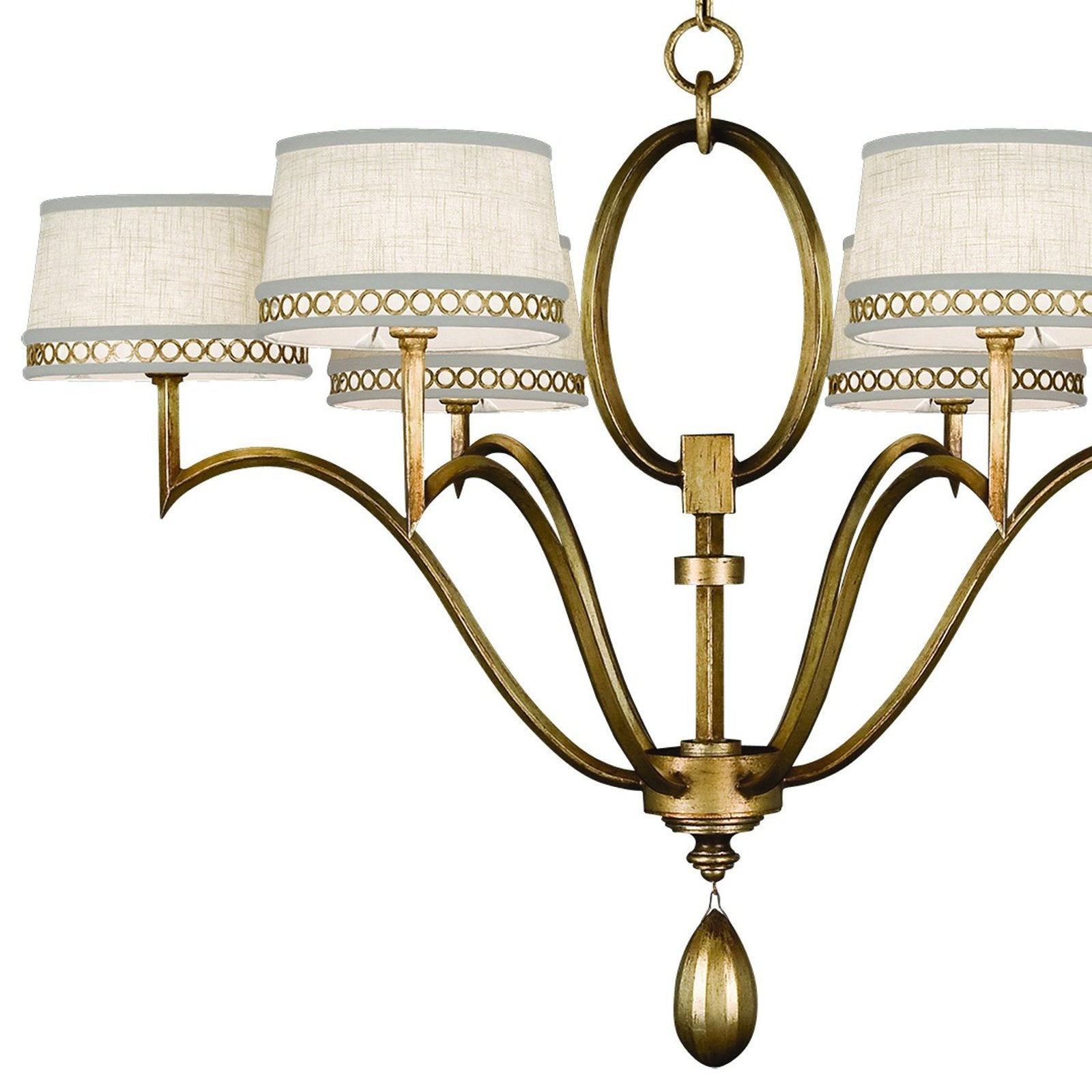 39-Inch Gold or Silver Shade Chandelier