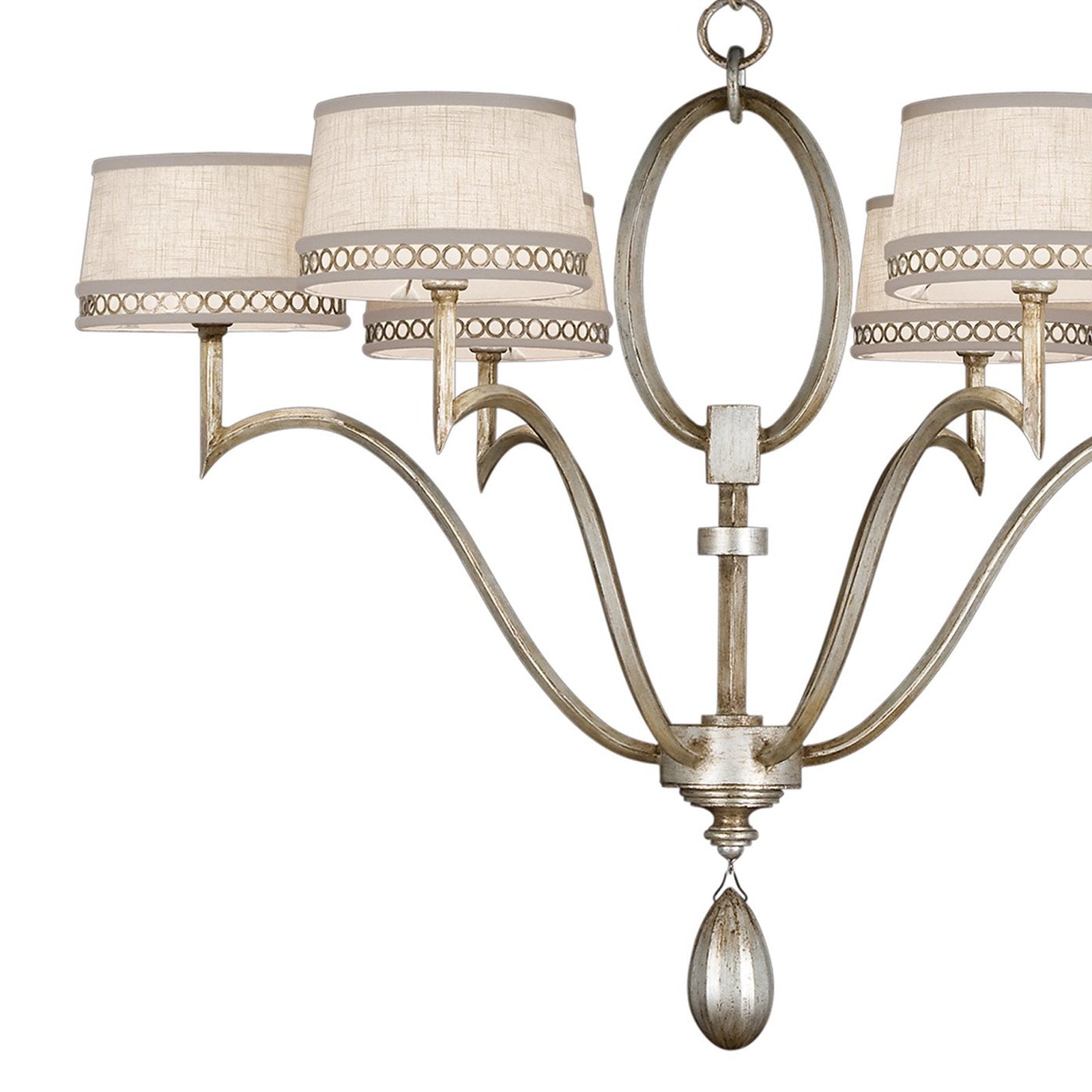 39-Inch Gold or Silver Shade Chandelier