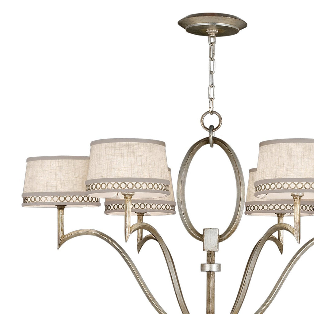 39-Inch Gold or Silver Shade Chandelier