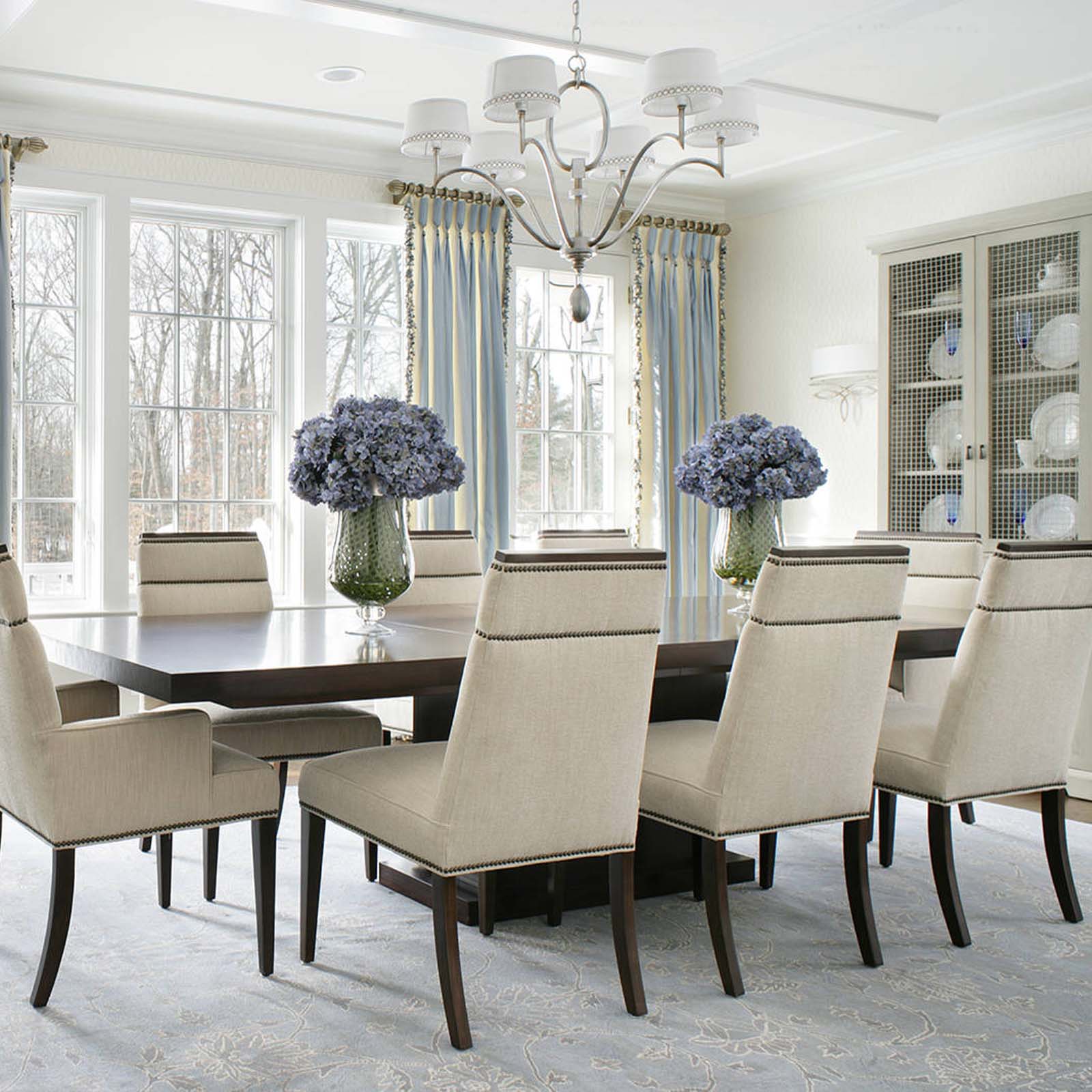 39-Inch Gold or Silver Shade Chandelier