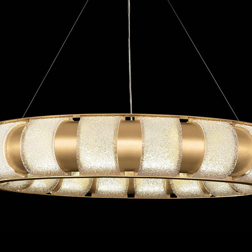 45-Inch Handcrafted Glass LED Pendant Light / Silver / Bahama Sand