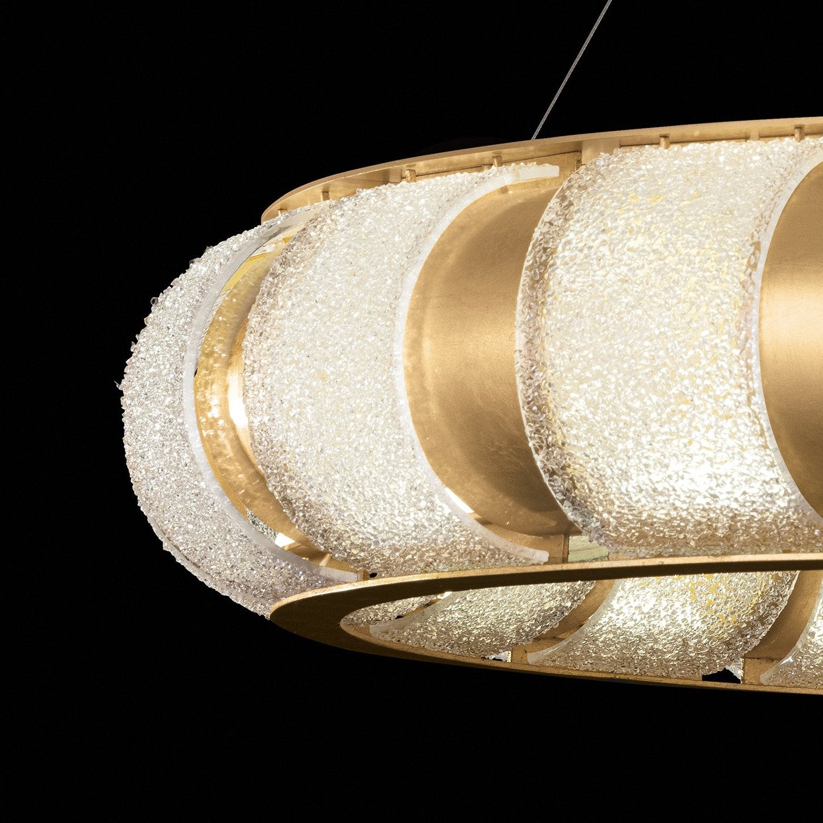 45-Inch Handcrafted Glass LED Pendant Light