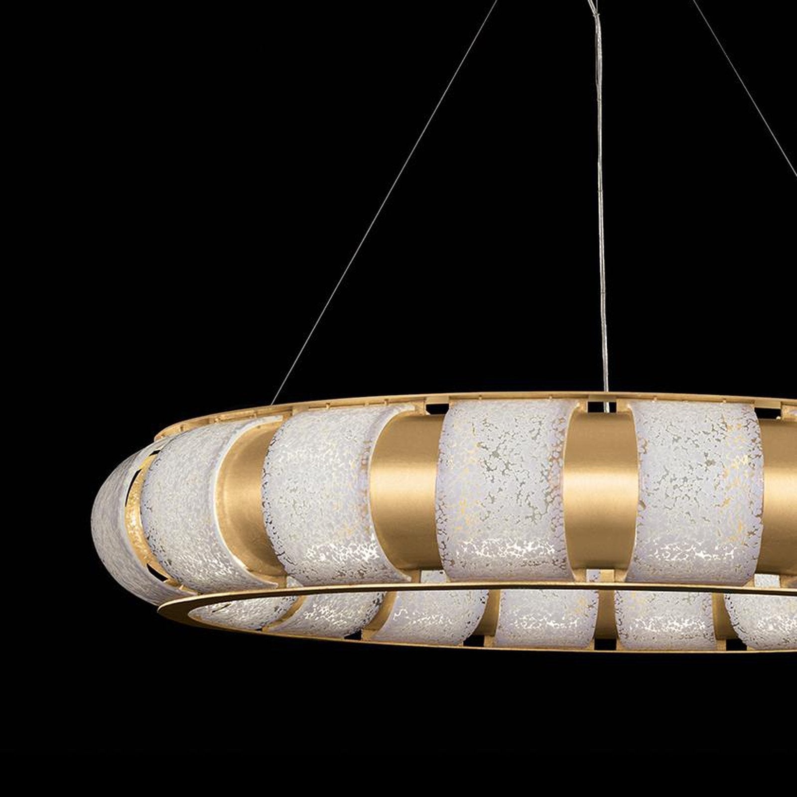 45-Inch Handcrafted Glass LED Pendant Light