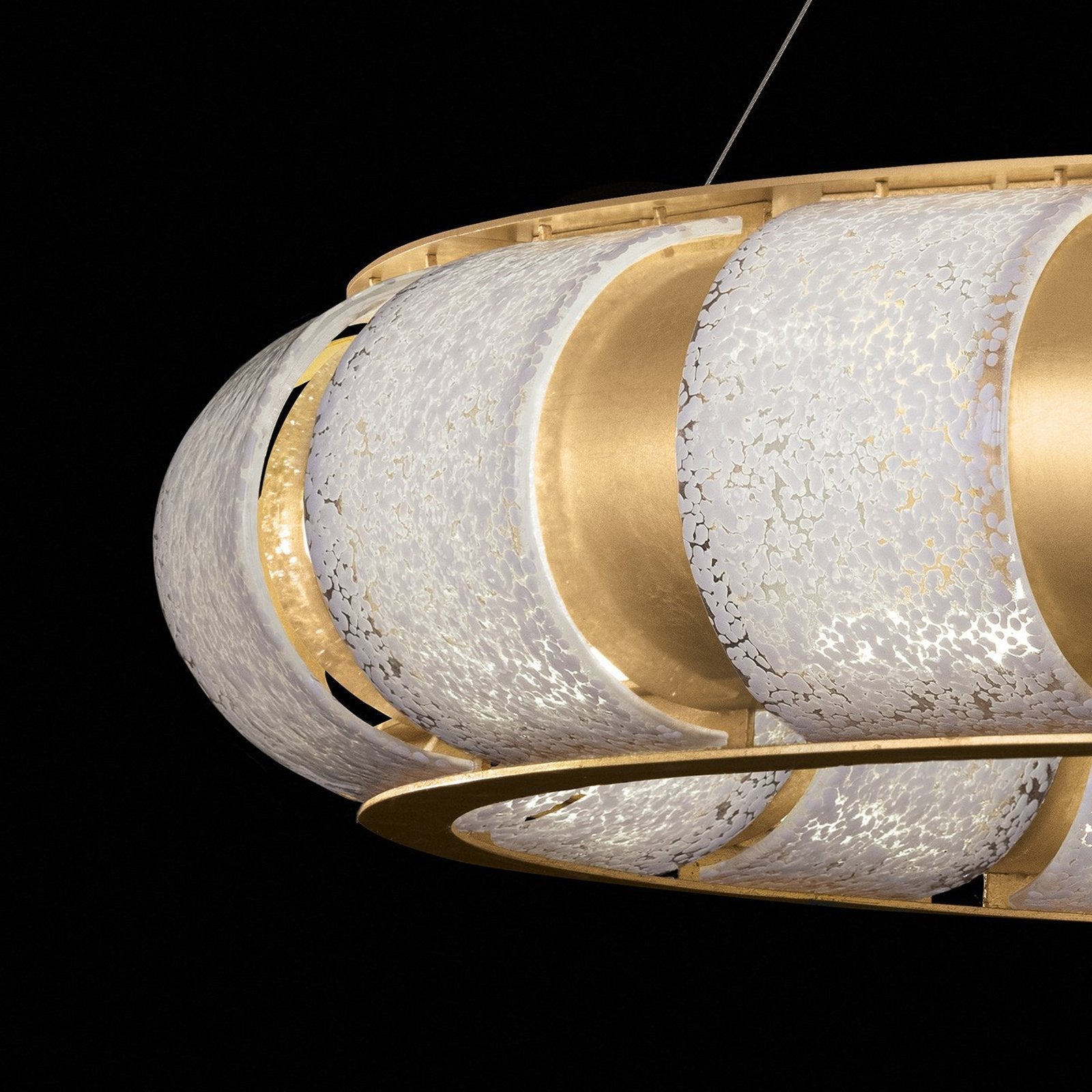 45-Inch Handcrafted Glass LED Pendant Light