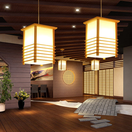 Adjustable Wooden LED Chandelier / A