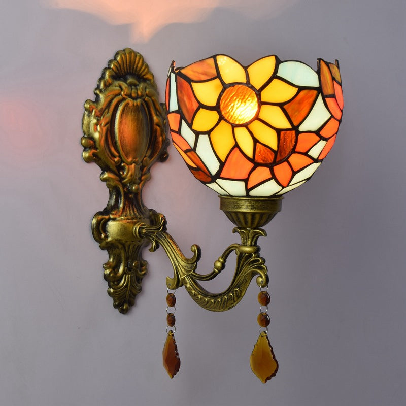 European Dragonfly Glass Wall Light