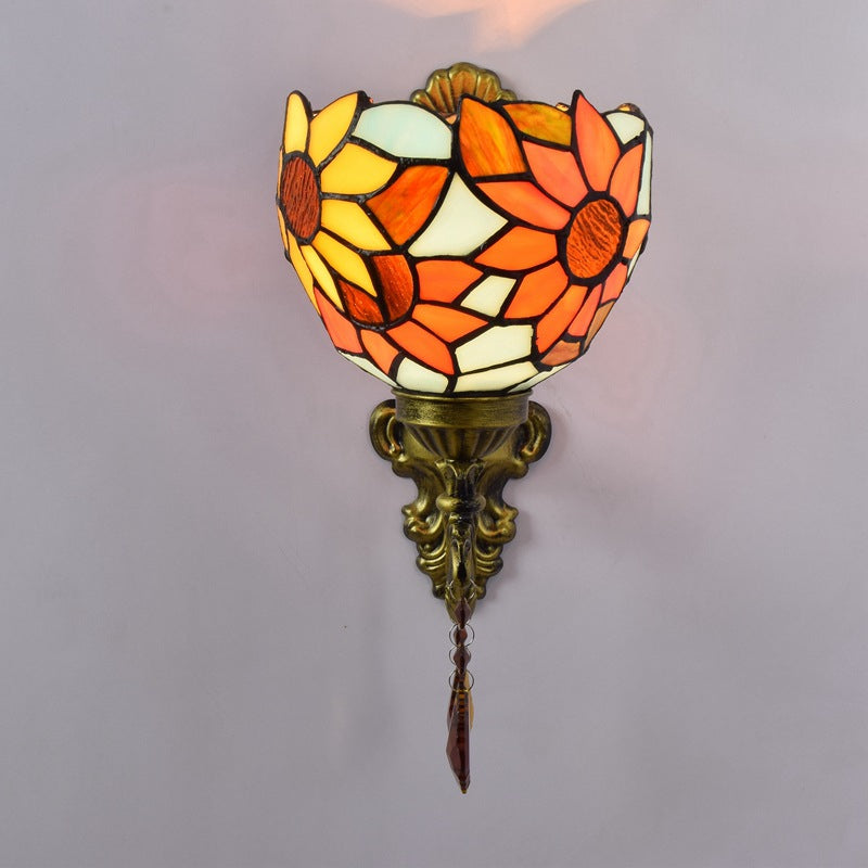 European Dragonfly Glass Wall Light