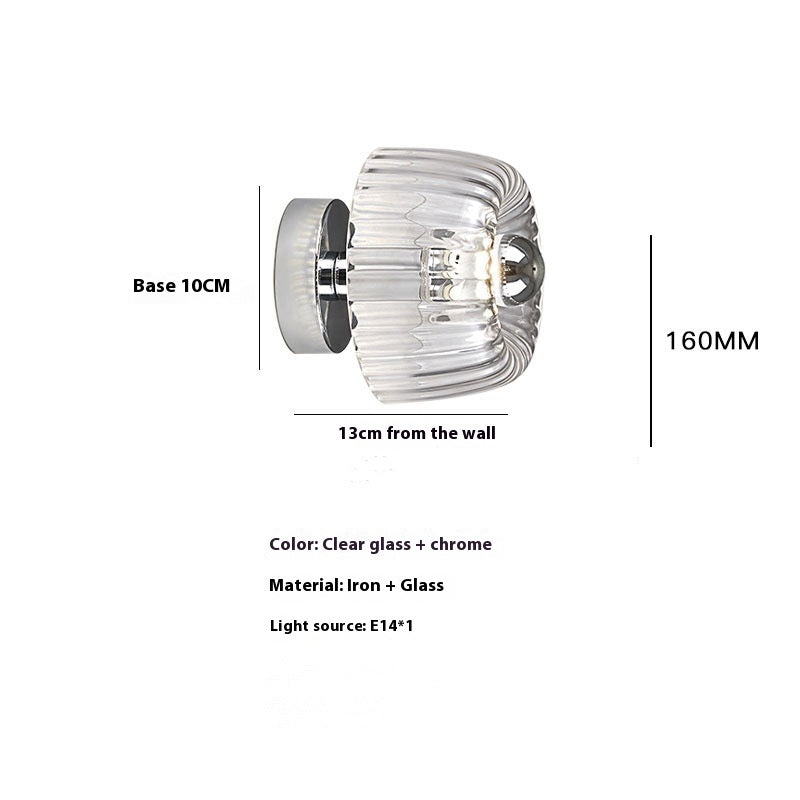 French Transparent Chrome or Gold Ceiling Light