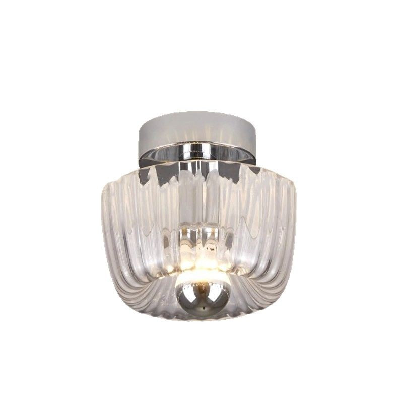 French Transparent Chrome or Gold Ceiling Light / Warm light / Chrome