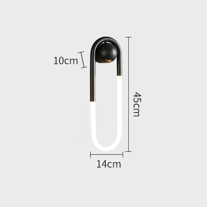 Modern Black or Copper Wall Light / Copper / StyleC