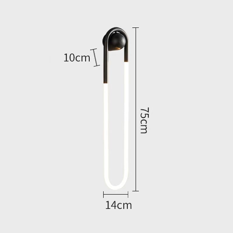 Modern Black or Copper Wall Light / Black / StyleB