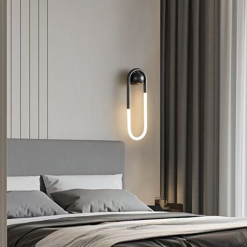 Modern Black or Copper Wall Light / Copper / StyleA