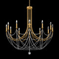 Optic Crystal Heirloom Gold Chandelier / Heirloom Gold