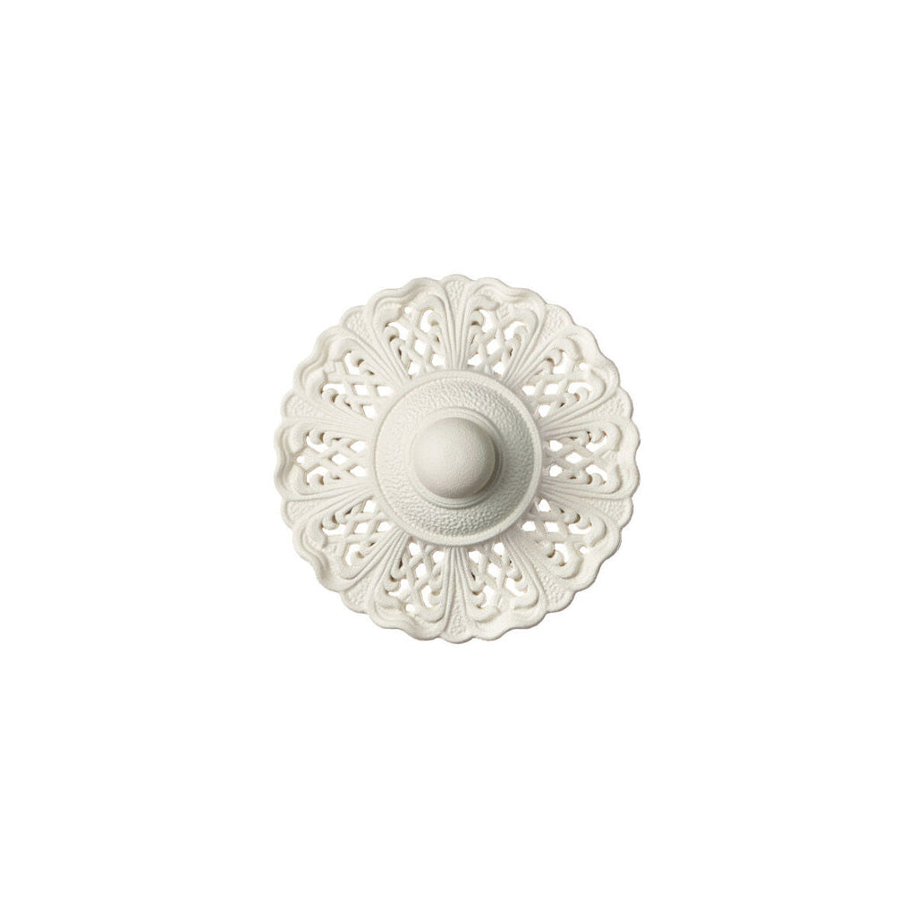 White Optic Crystal Cast-Arm Chandelier / White