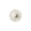 White Optic Crystal Cast-Arm Chandelier / White