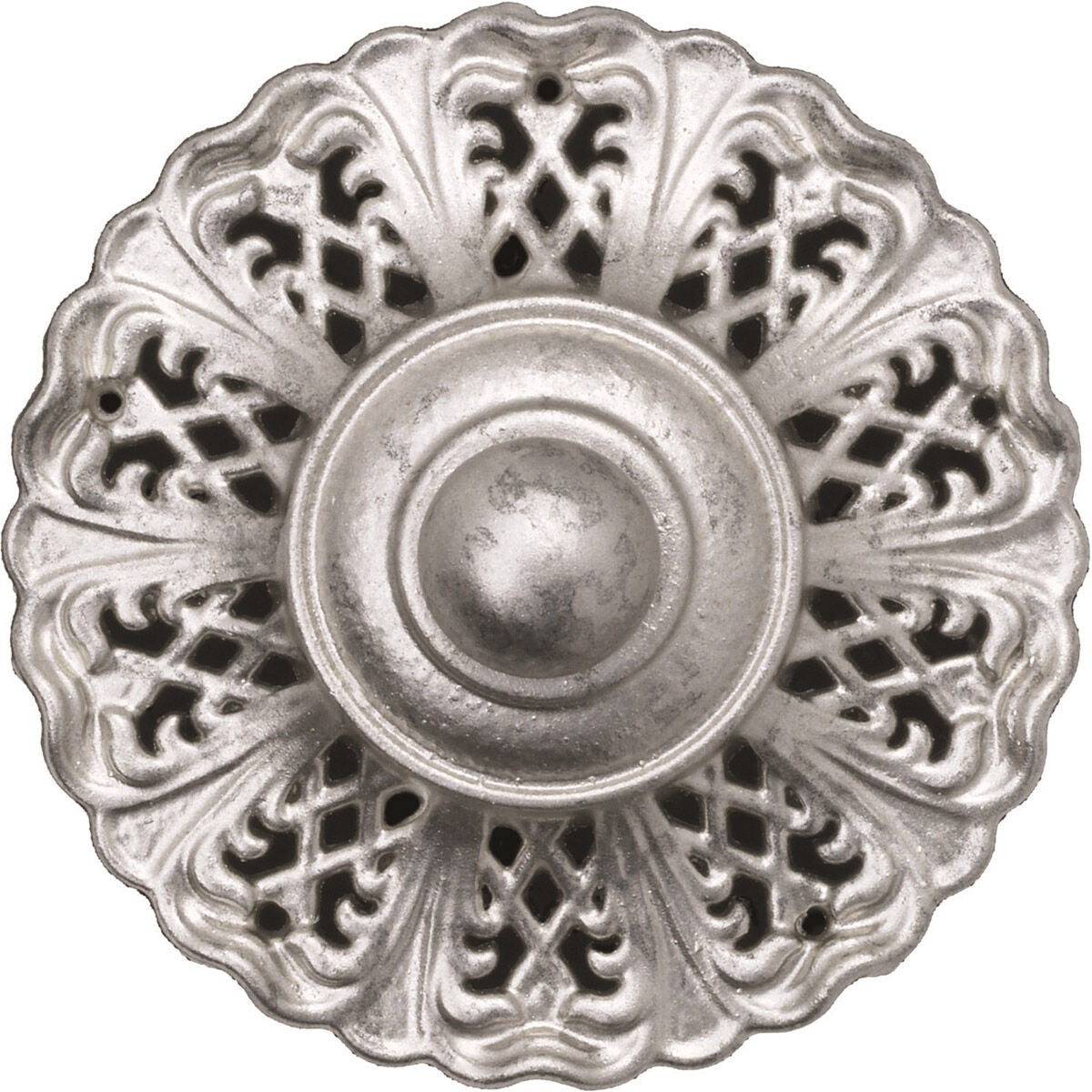 White Optic Crystal Cast-Arm Chandelier