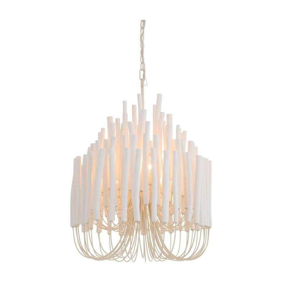 Whitewashed Wood Multi-Tier Chandelier / Small