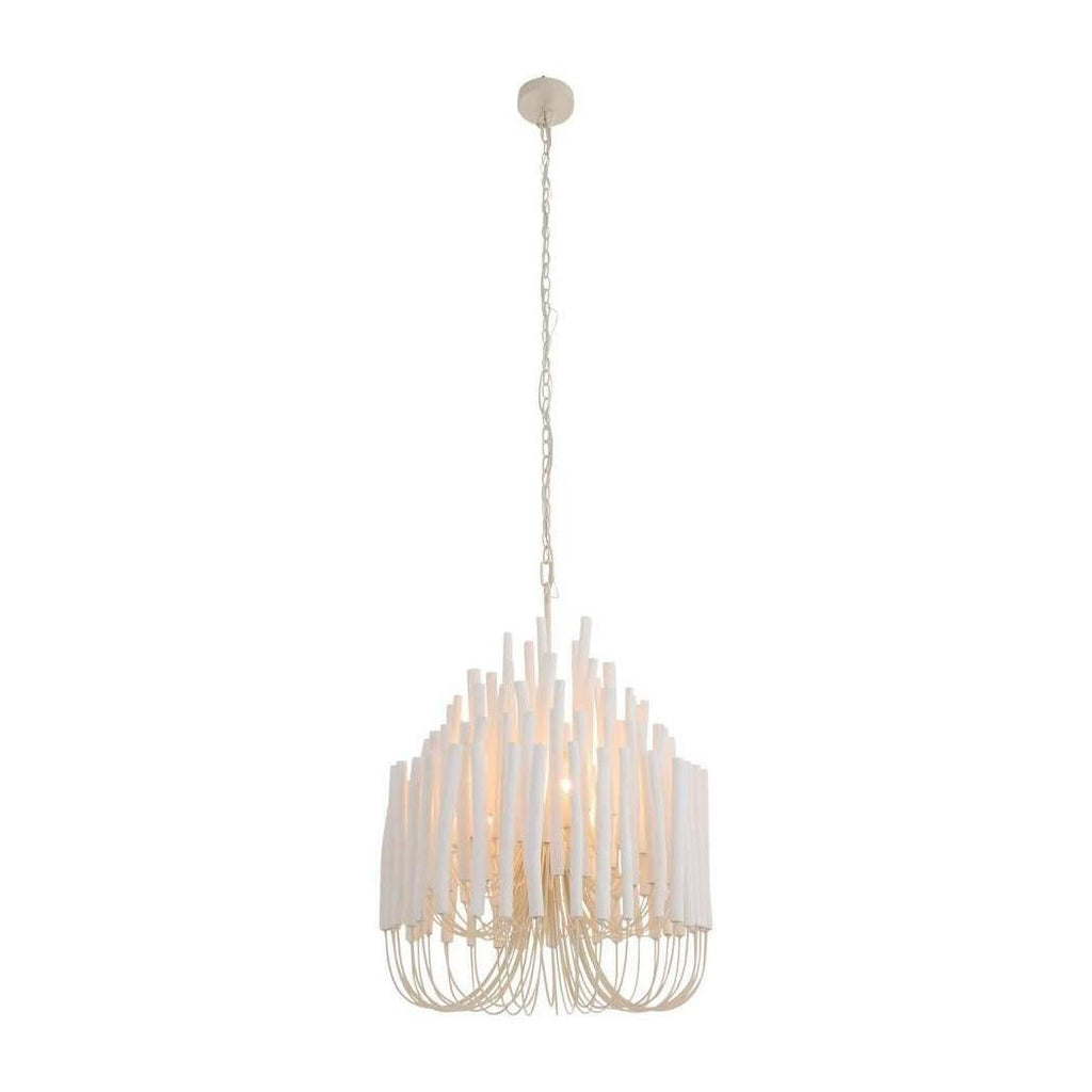 Whitewashed Wood Multi-Tier Chandelier