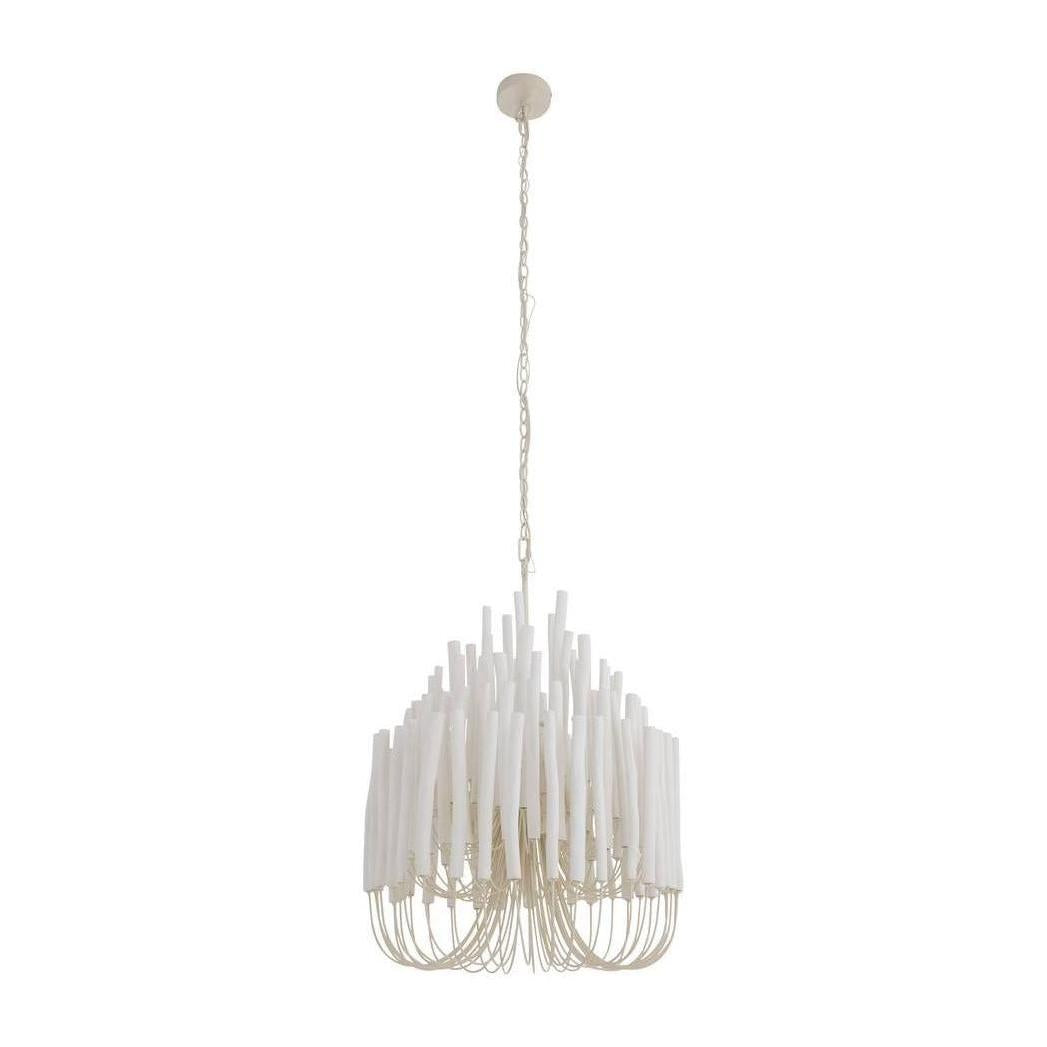Whitewashed Wood Multi-Tier Chandelier
