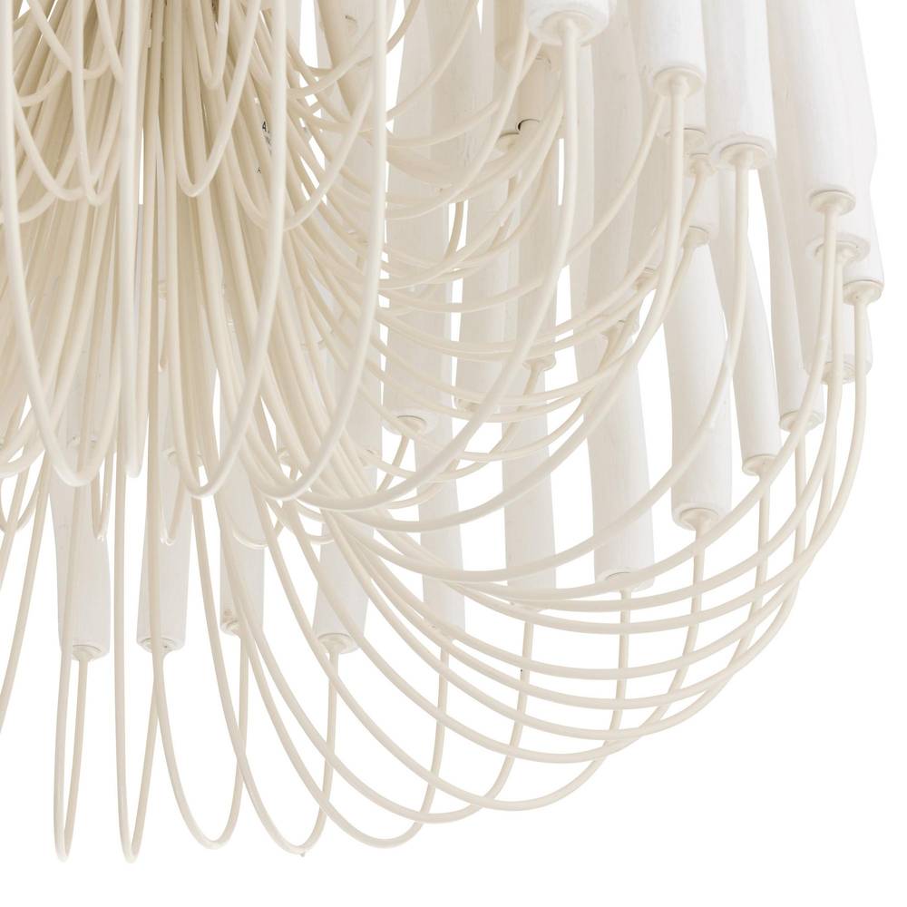 Whitewashed Wood Multi-Tier Chandelier