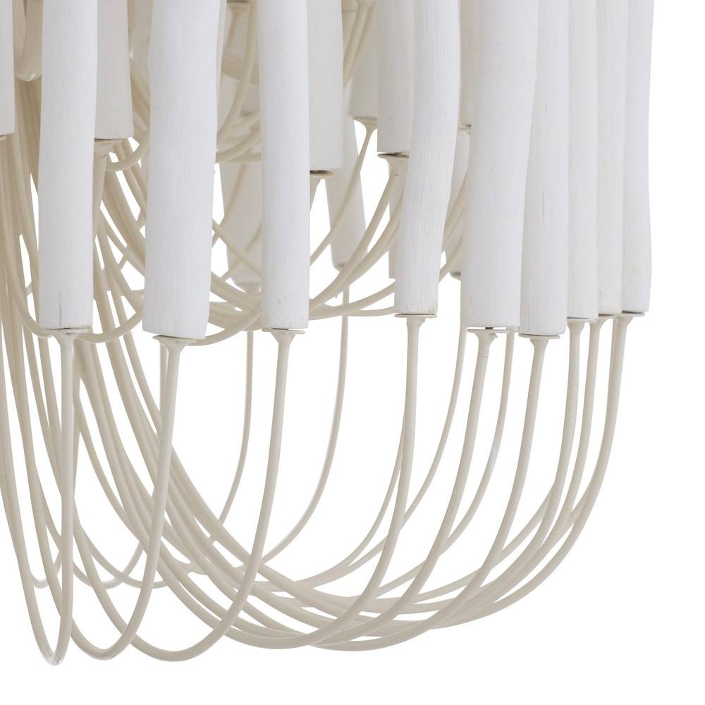 Whitewashed Wood Multi-Tier Chandelier